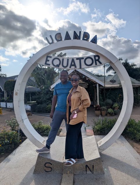 At the Uganda Equator monument